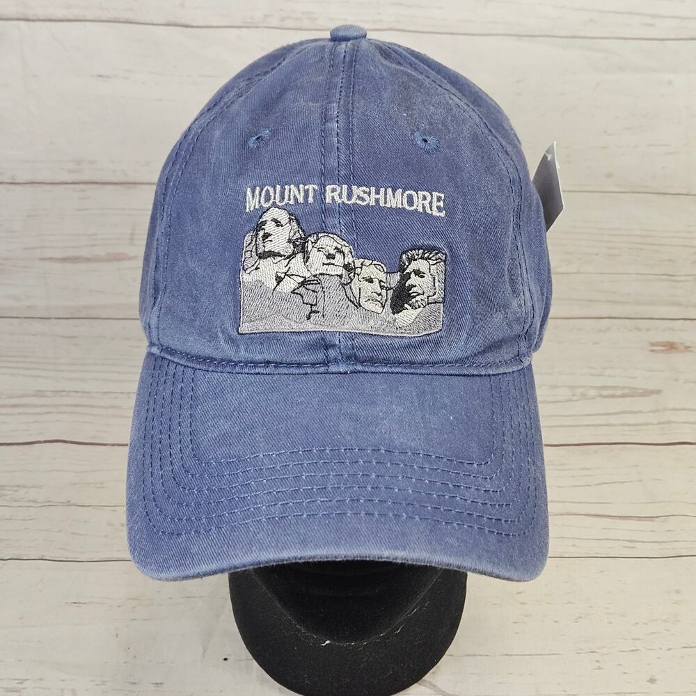 Triangle Mount Rushmore Dad Hat Men's Adjustable Cotton Blue Souvenir Cap